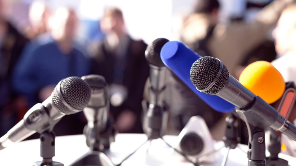 Microphones on a table