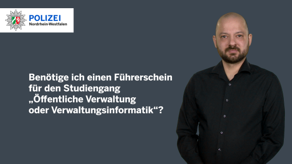 Explanatory video in sign language: Do I need a driver's license to study public administration or administrative informatics?