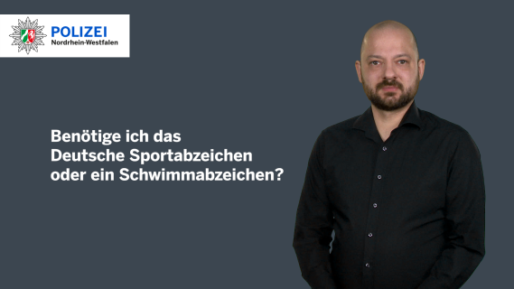 Erklärvideo in Gebärdensprache: Benötige ich das Deutsche Sportabzeichen oder ein Schwimmabzeichen?