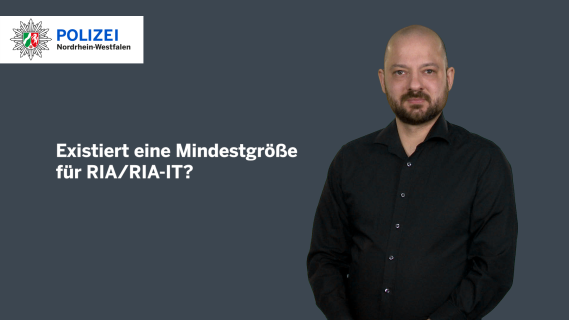 Erklärvideo in Gebärdensprache: Existiert eine Mindestgröße für RIA/RIA-IT?