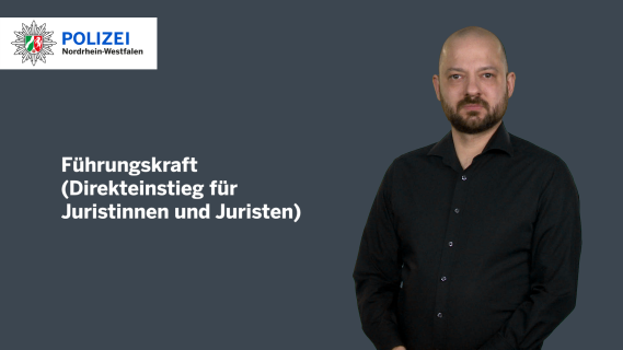 Erklärvideo in Gebärdensprache: Führungskraft (Direkteinstieg für Juristinnen und Juristen)